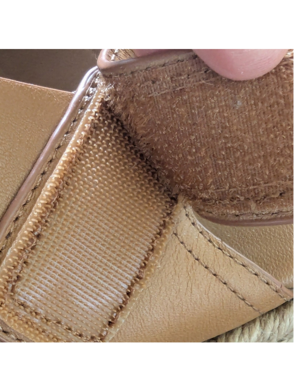 Vince Tenison Leather Espadrille Sandals Hazelnut Slingback Sz 8 - Picture 9 of 14